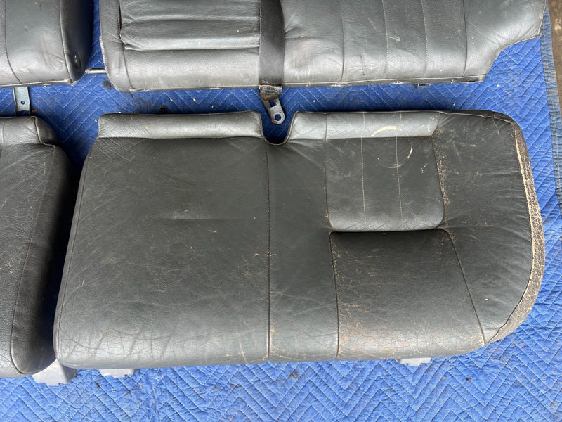 1992-1995 Volvo 940 740 Wagon Charcoal Leather Rear Seat Cushion Set OEM #3265EM