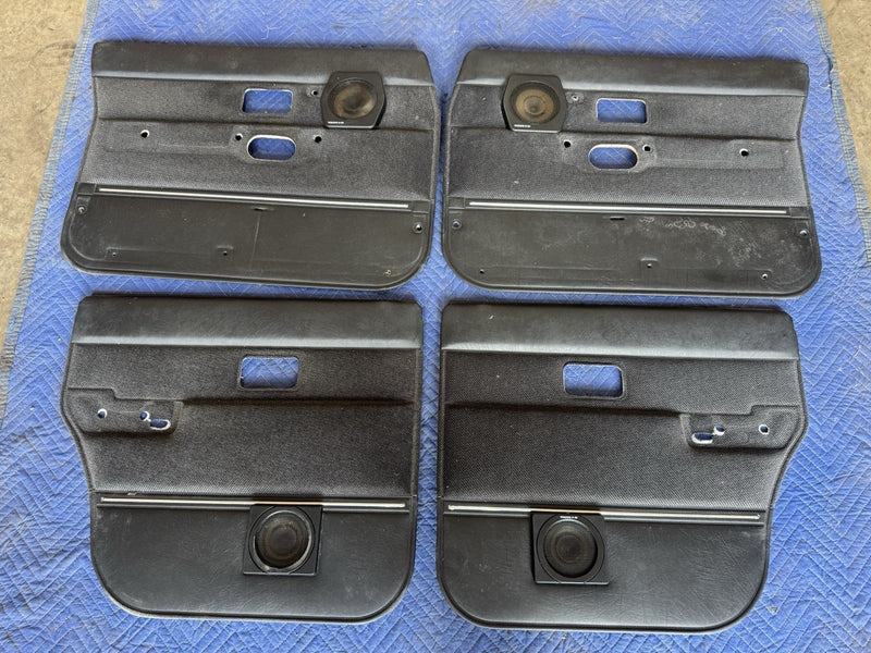 1989-1993 Volvo 240 244 Interior Door Card Panel Set Of 4 Gray Black OEM #4863E