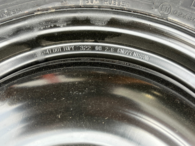 2008-2010 Nissan Rogue Emergency Spare Tire Wheel Rim T155/90D16 OEM #2115CN