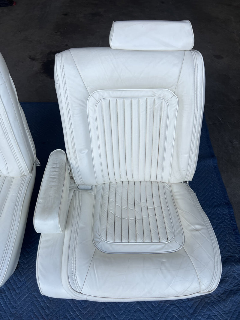 1980-1985 Cadillac Seville Front Left & Right Bucket Seat White OEM #3346M