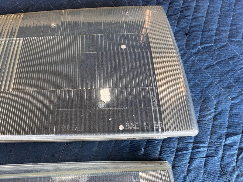 1986-1993 Volvo 240 244 245 Left & Right Headlight Lenses CIBIE TV OEM #4965E