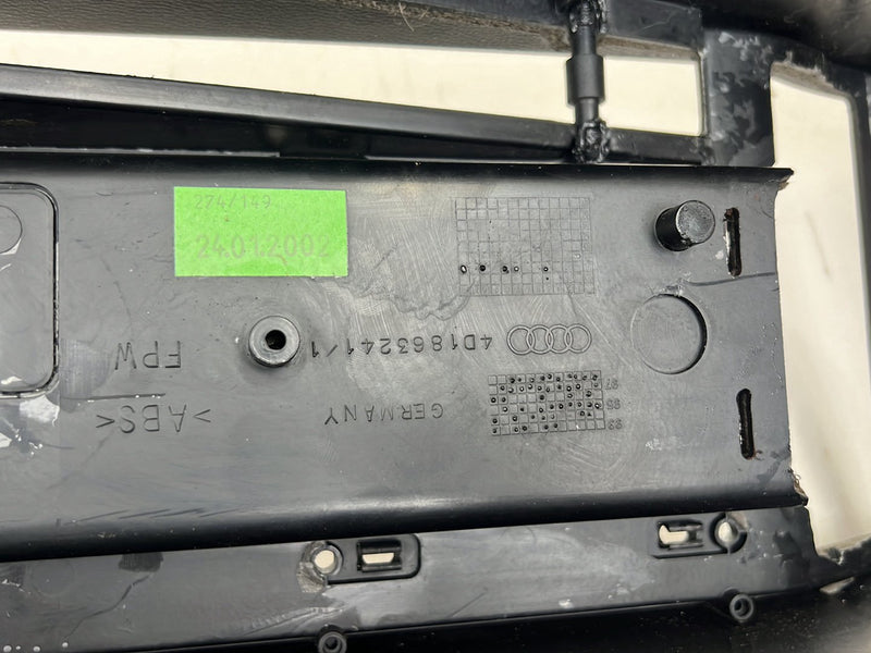 1996-2003 Audi S8 D2 A8 Center Console Storage Trim Assembly Black OEM #6462EM