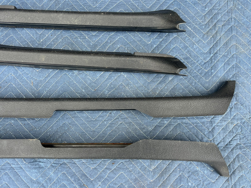1986-1993 Volvo 240 244 Sedan Door Sill Scuff Trim Entry Black Set OEM #4221EM