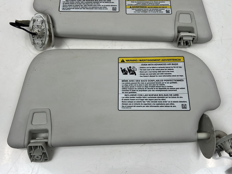 2013-2019 Ford Escape Illuminated Sun Visor Pair w/ Clips Beige OEM #5448EM