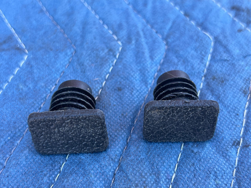 1986-1993 Volvo 240 244 Sedan Retaining Waffle Button Clip Black Pair OE #4316EM