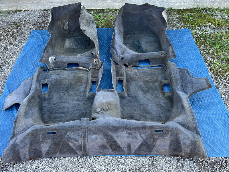 1993-1997 Volvo 850 Wagon Front & Rear Molded Carpet Set Gray OEM