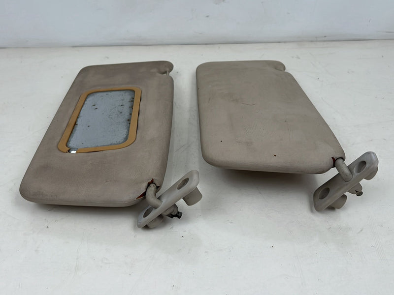 1990-1992 Volvo 740 745 940 Left & Right Sun Visor Shade Pair Tan OEM #5841EM