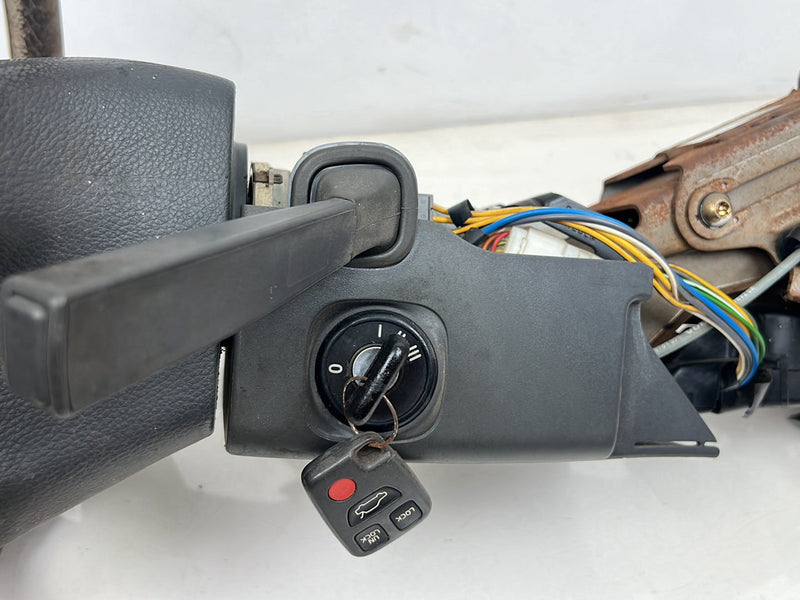 1998-2000 Volvo V70 Steering Wheel Column w/ Ignition, Key & Stalks OEM #6055EM