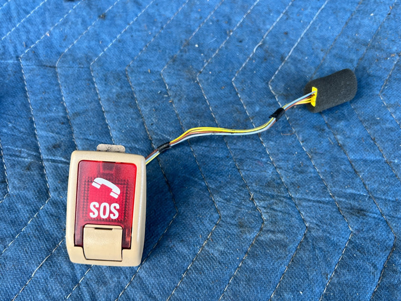 1996-2003 Mercedes W210 E320 Emergency Call SOS Switch Button Tan OEM #4678EM