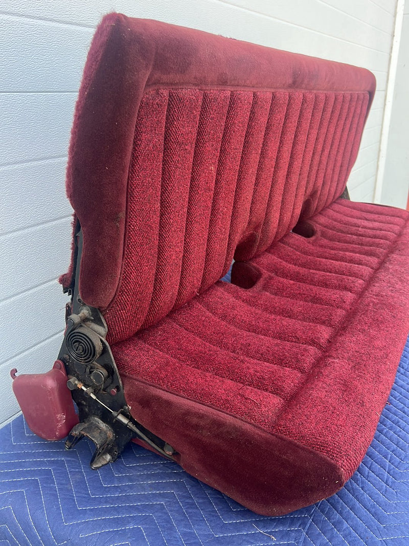 1998-1994 Chevrolet Silverado GMC Ext Cab Rear Bench Seat Maroon OEM #5531EM