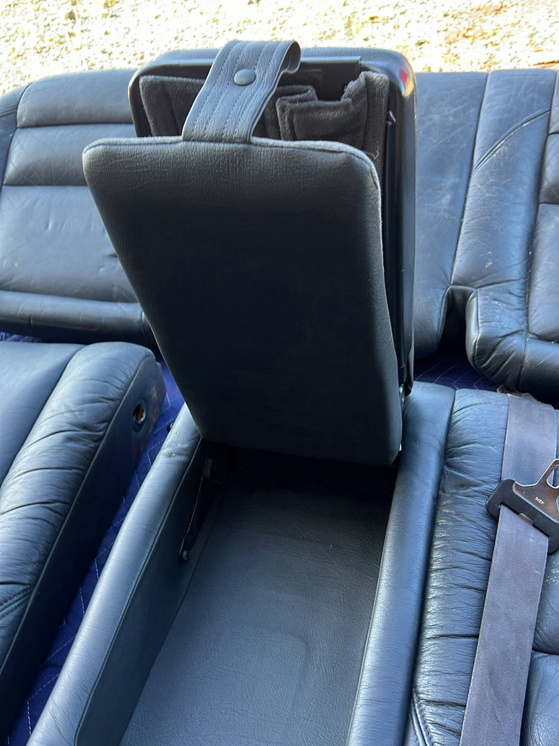 1993-1997 Volvo 850 Split Bench Rear Seat Assembly Gray Leather OEM