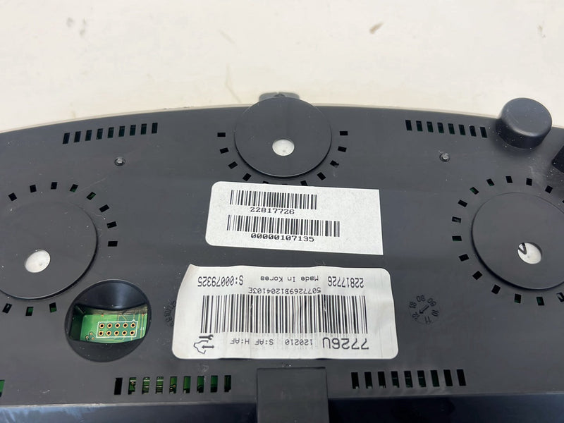 2012 Chevrolet Captiva Sport - Gauge Cluster PN: 22817726