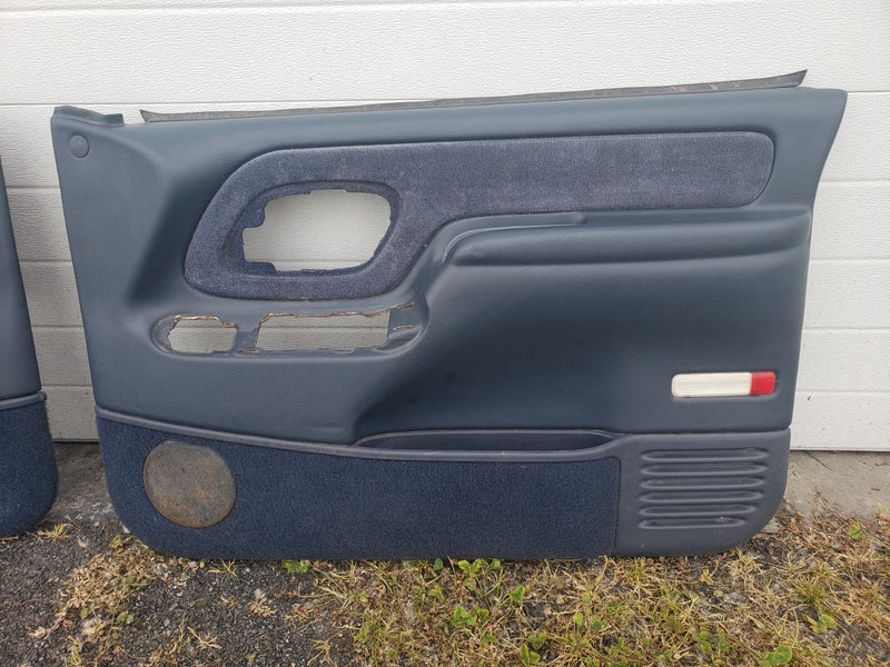 1988-1998 Chevy GMC GM 1500 C/K Blue Left & Right Door Card Panel Set OE #1060CN