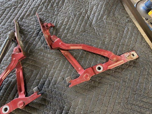 2007-2009 Ford Fusion L & R Rear Deck Lid Trunk Hinges Red OEM #2974E