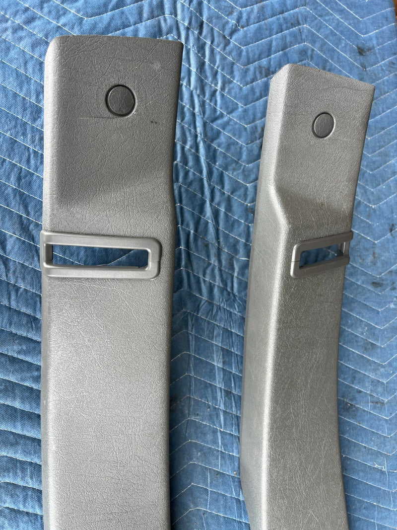 1989-1995 Volvo 740 940 Sedan Right & Left B Pillar Trim Pair Gray OEM #3672EM