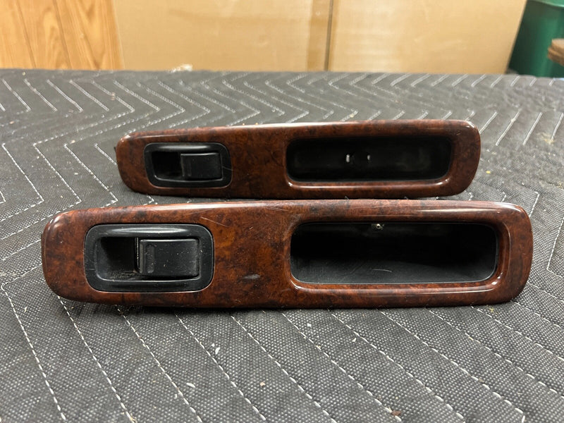 1995-1998 Acura TL LH & RH Rear Door Wood Panel Trim Window Switches OEM #804EM