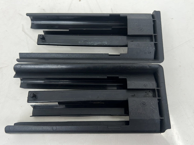1996-2003 Audi S8 D2 A8 Right & Left Seat Track Trim Cover Set Black OEM #6442EM
