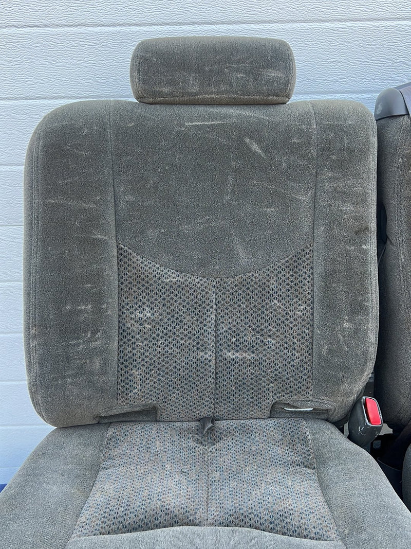 2003-2007 Chevy Silverado GMC Sierra Split Bench Rear Seat Gray Cloth OE #5509EM