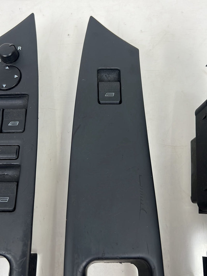 2001-2003 Audi S8 D2 A8 Door Window Switch w/ Trim Black Set of 4 OEM #6107EM