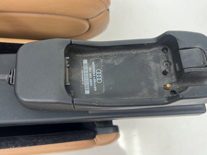 2001-2003 Audi S8 D2 A8 Center Console Armrest Caramel Leather Phone OEM #6092EM
