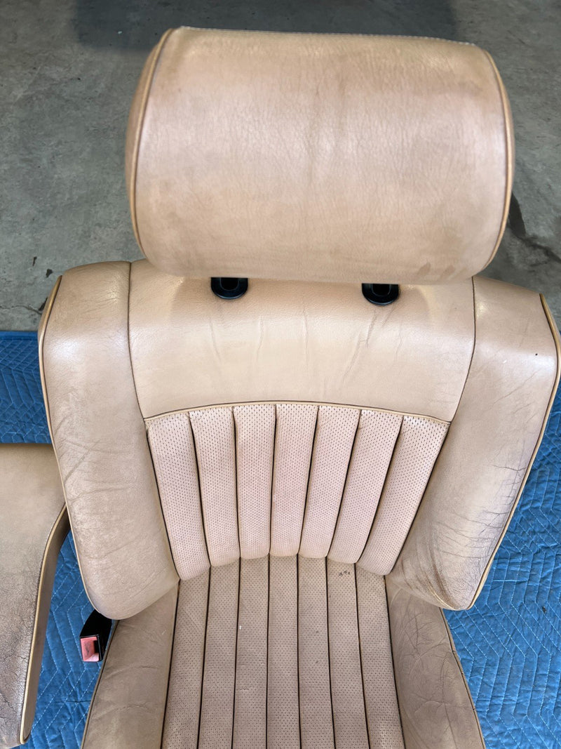 1986-1995 Mercedes 300D W124 Front Driver Left L Leather Bucket Seat OEM #2583EM