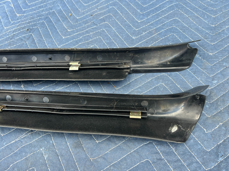 1986-1993 Volvo 240 244 Sedan Door Sill Scuff Trim Entry Black Set OEM #4221EM