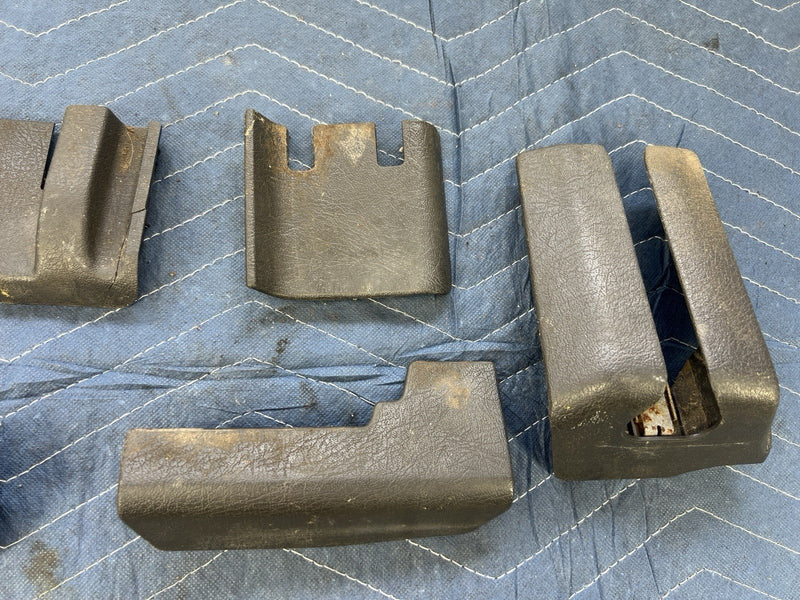 1993-1997 Volvo 850 850R Lower Seat Track Trim Covers Charcoal Set OEM #4531E