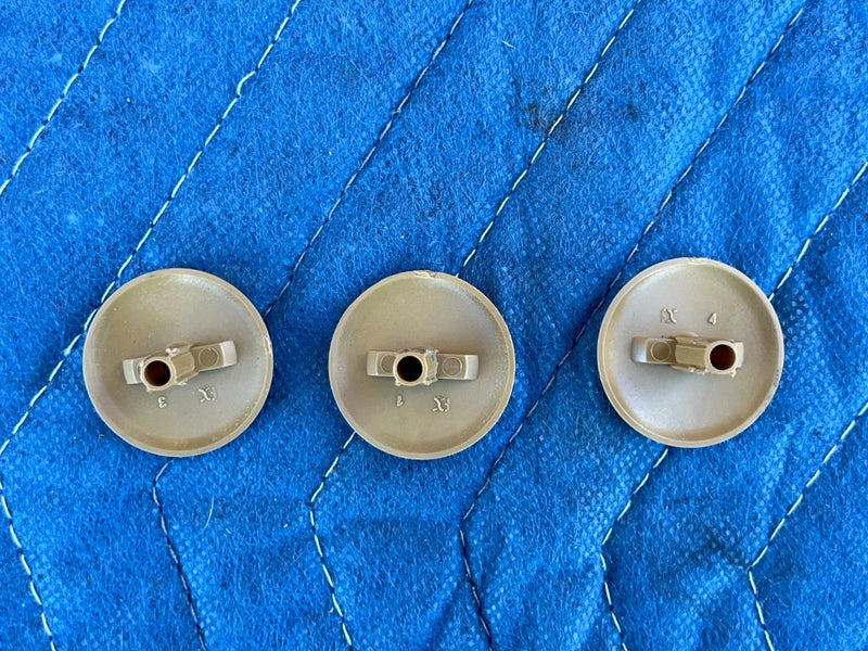 1986-1993 Volvo 240 244 Sedan Rear Parcel Shelf Tab Clip Set Tan OEM #4322EM