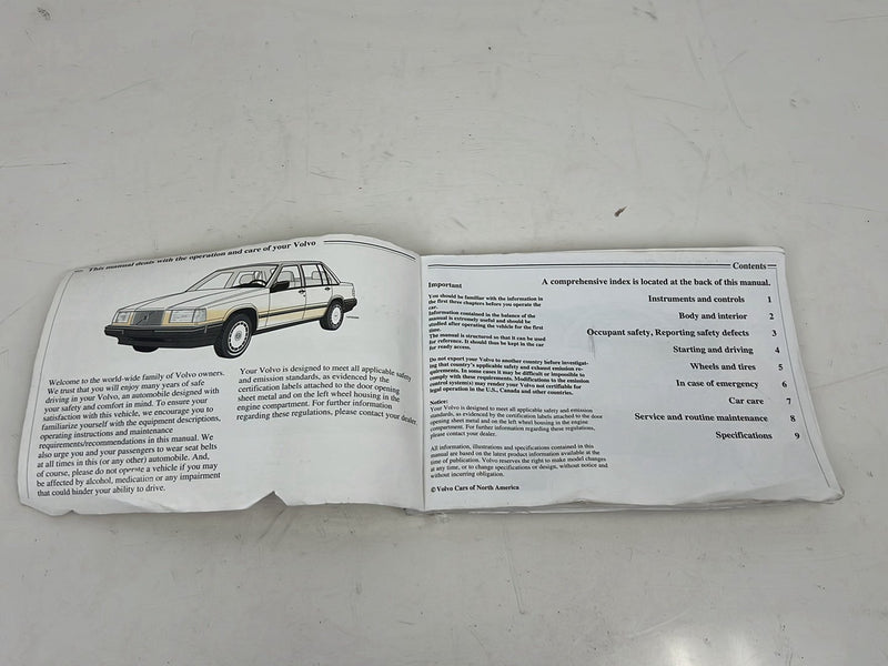 1992 Volvo 740 745 Owners Manual Book User Guide OEM #5835EM
