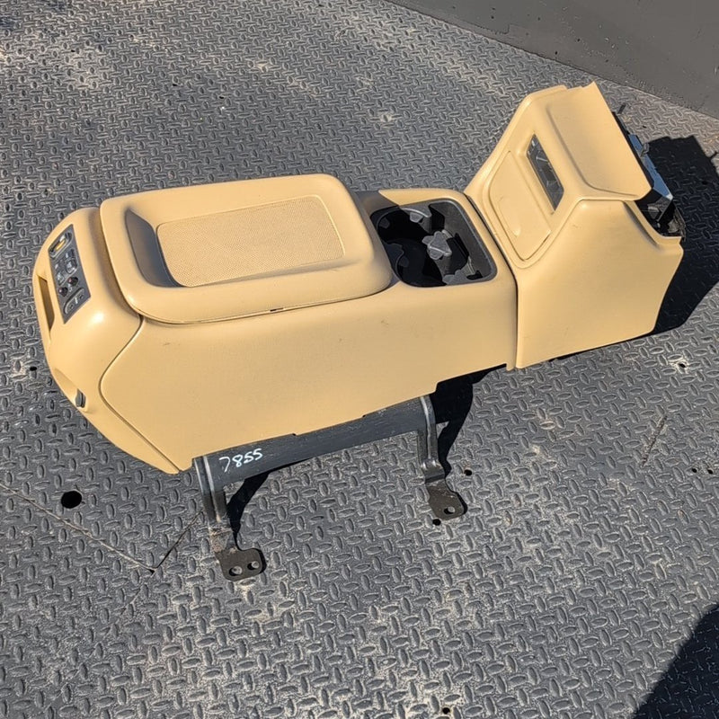 1999-2002 Chevrolet Silverado Center Console Assembly Tan Lid Mounts 15037198