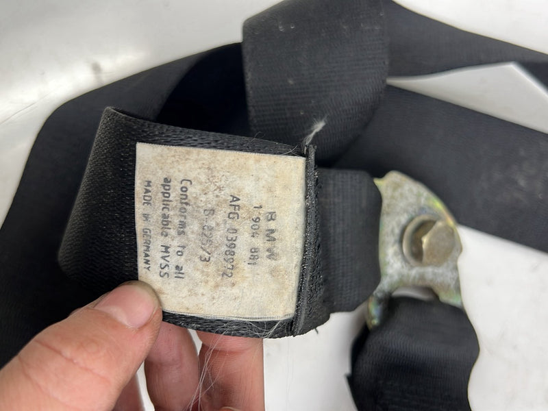 1984-1993 BMW 318i E30 Coupe Rear Seat Belt Retractor Set Black OEM #6737EM