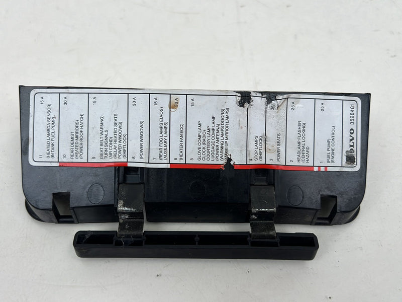1990-1992 Volvo 740 745 940 Fuse Box Cover Lid Trim 1258895 OEM #5834EM