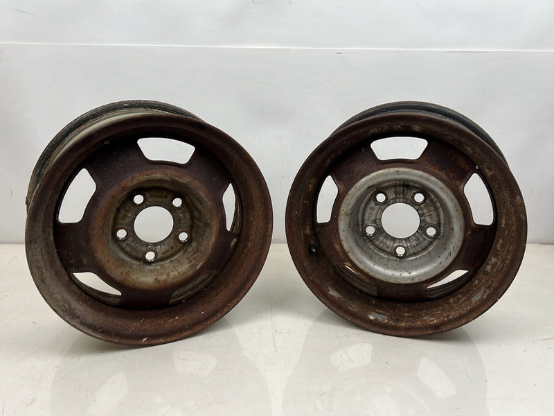 1975-1980 Volvo 244 240 14" Steel Wheel Rim Pair 5.5Jx14x20 OEM #5405EM