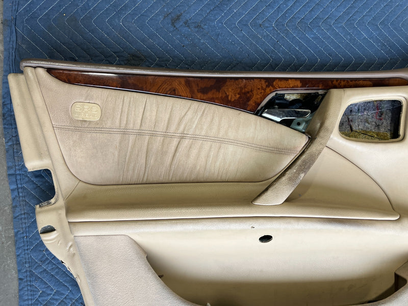 1998-2003 Mercedes W210 E320 Wagon Door Card Trim Panel Tan Set of 4 OEM #4739EM