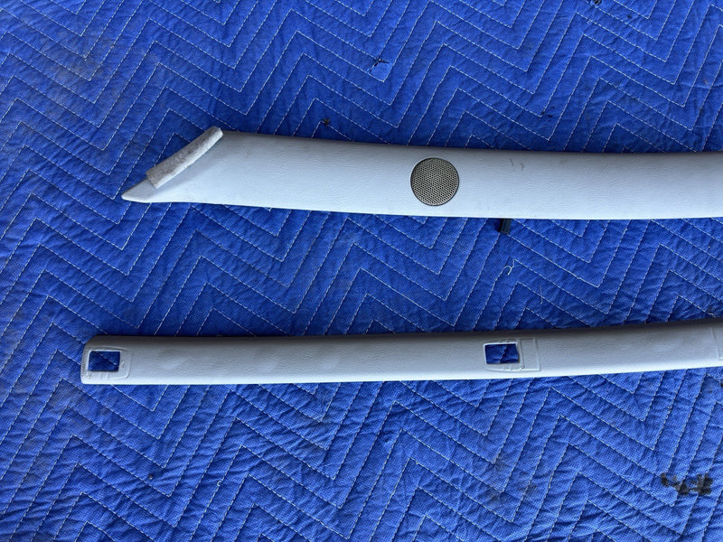 1998-2003 Jaguar XJR XJ8 X308 Front Left & Right A Pillar Trim Gray OEM #4655E