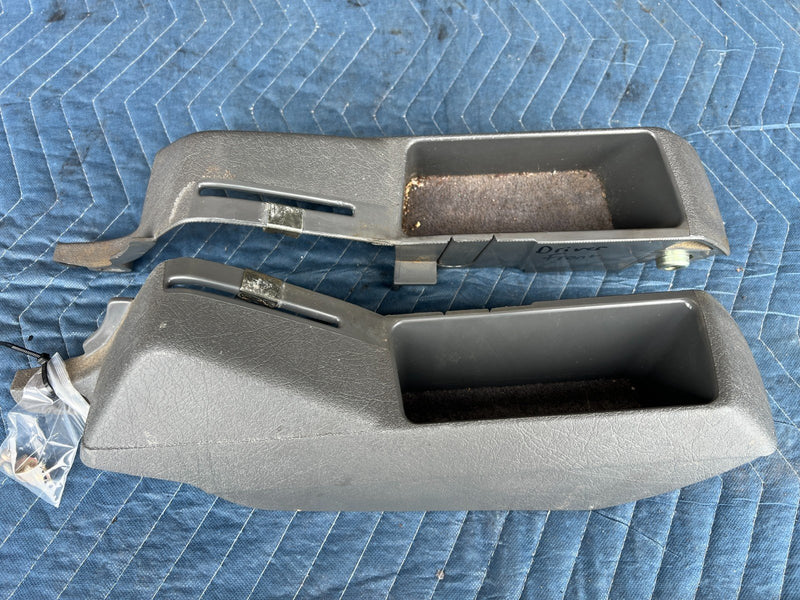 1989-1995 Volvo 740 940 Front RH & LH Door Storage Trim Pair Gray OEM #3674EM