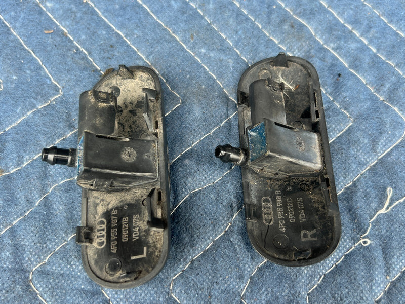2005-2011 Audi A6 Right + Left Wiper Washer Squirt Nozzle 4F0955987/8B OEM #50ZJ