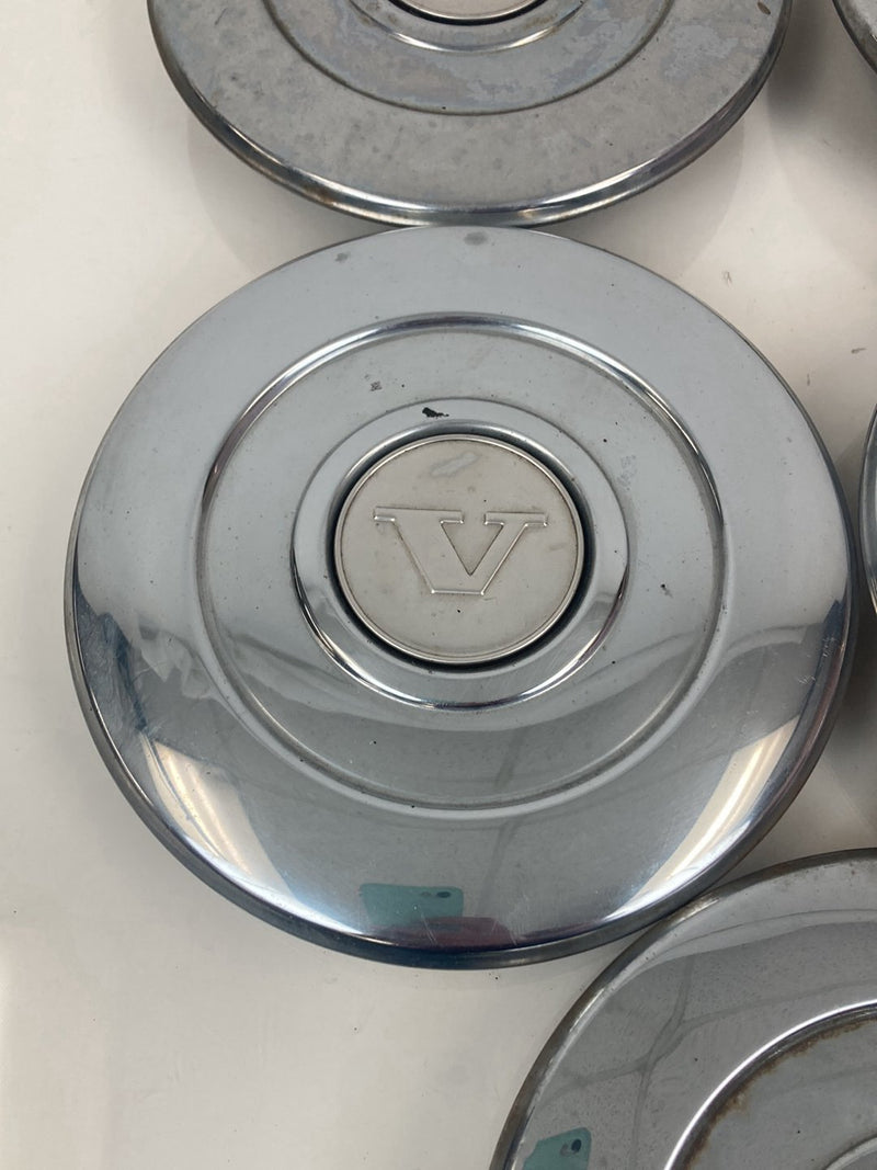 1975-1980 Volvo 244 Wheel Cover Hub Cap set of 5 Chrome Center OEM #4280M