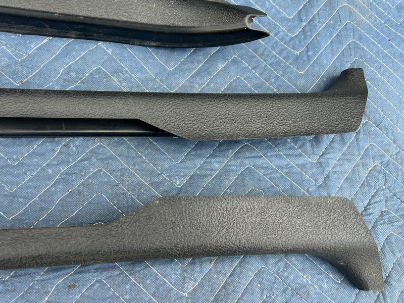 1986-1993 Volvo 240 244 Sedan Door Sill Scuff Trim Entry Black Set OEM #4221EM