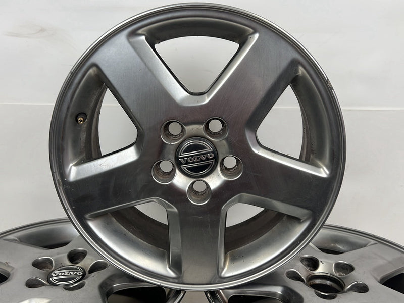 1998-2000 Volvo V70 5 Spoke 6.5Jx16 16" Wheel Set Smoked Hyper 5x108 OEM #6351EM