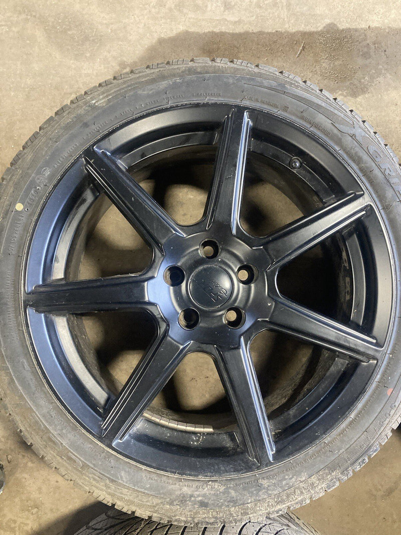 2004-2007 Volvo S60R S60 V70R Set Of 4 Wheels & Tires 18â Aluminum Black #2798M