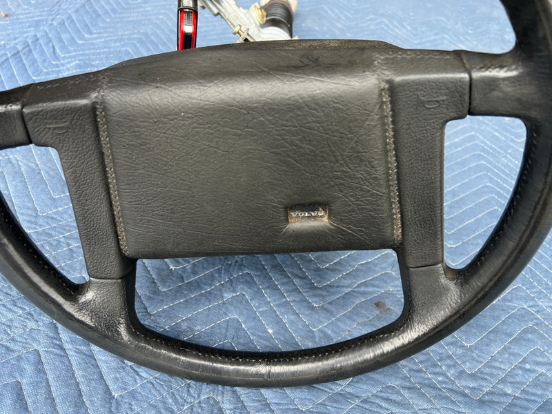 1986-1993 Volvo 240 244 245 Steering Wheel Column & Ignition w/ Key OEM #4126EM