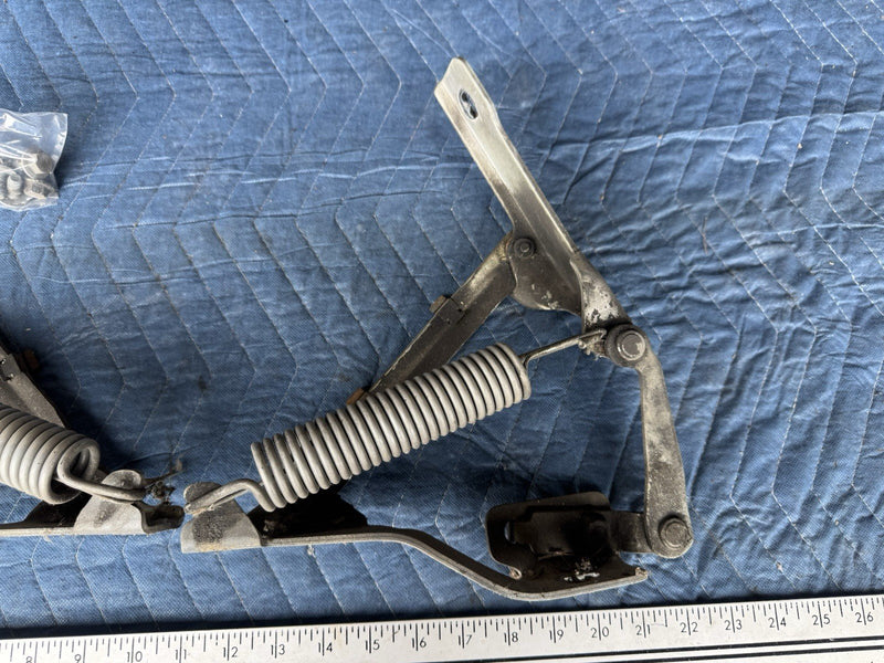 1986-1993 Volvo 240 244 245 Left & Right Hood Hinge Pair Silver Set OEM #4837E
