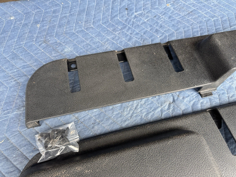 1986-1993 Volvo 240 244 245 Front Door Map Pocket Trim Pair Black OEM #4920E