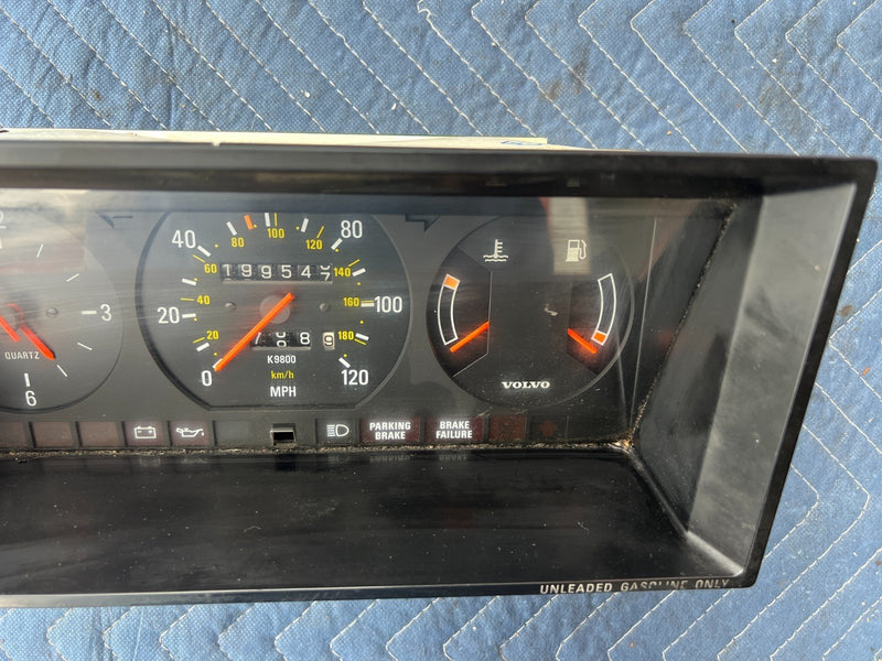 1986-1993 Volvo 240 244 245 Dash Speedometer Gauge Instrument Cluster OE #4038EM