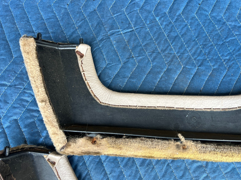 1983-1985 Porsche 944 Tan Right & Left Door Carpet Storage Compartment OE#2443EM