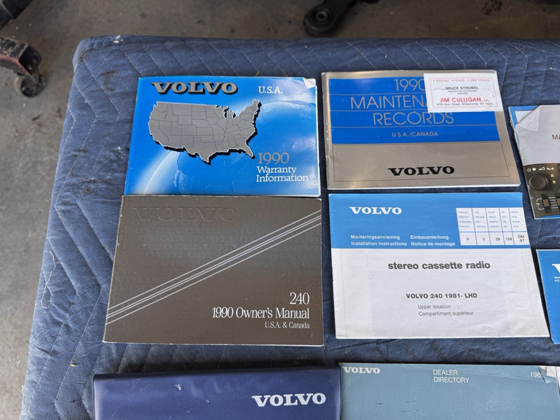 1990 Volvo 240 244 245 Owners Manual & Operating Pamphlets OEM Set #4954E