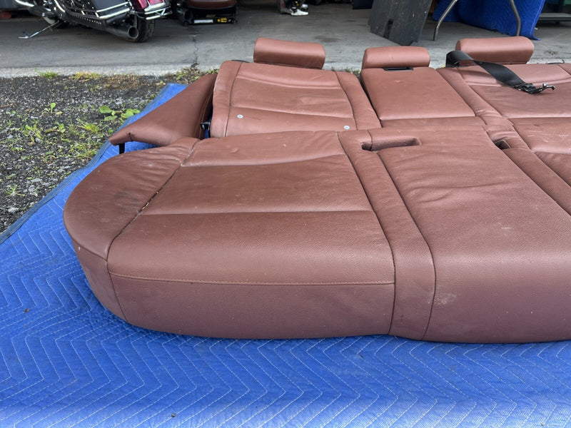 2011-2013 BMW X5 X5M E70 Complete Brown Leather Rear Bench Seat OEM #2138EM