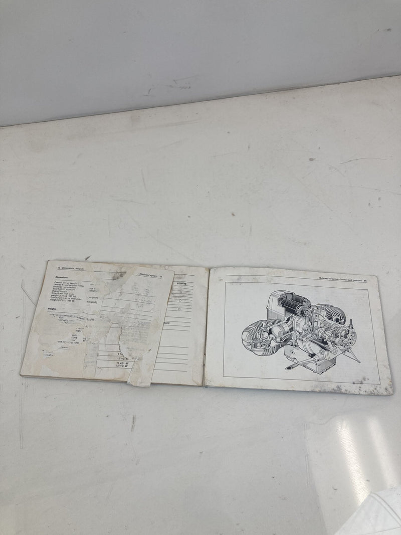 1983 BMW R80RT - Owners Manual