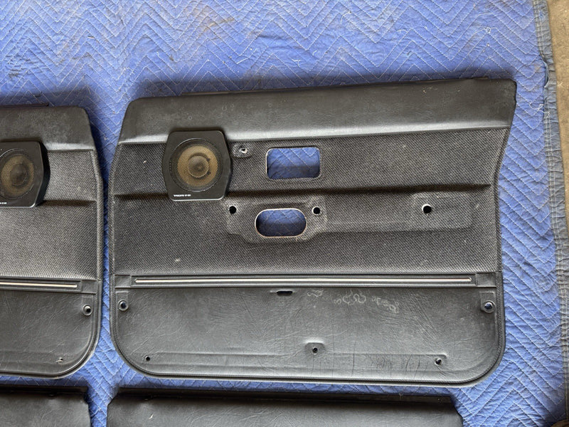 1989-1993 Volvo 240 244 Interior Door Card Panel Set Of 4 Gray Black OEM #4863E